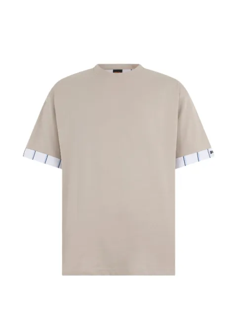 BOSS striped cuff T-shirt