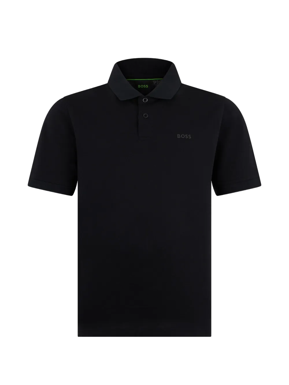 BOSS logo-appliqué short-sleeve polo shirt - Schwarz