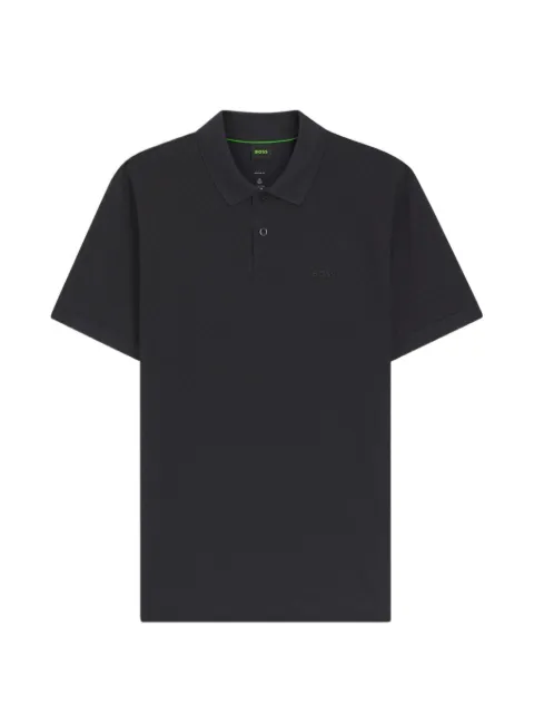 BOSS printed polo shirt in cotton piqué