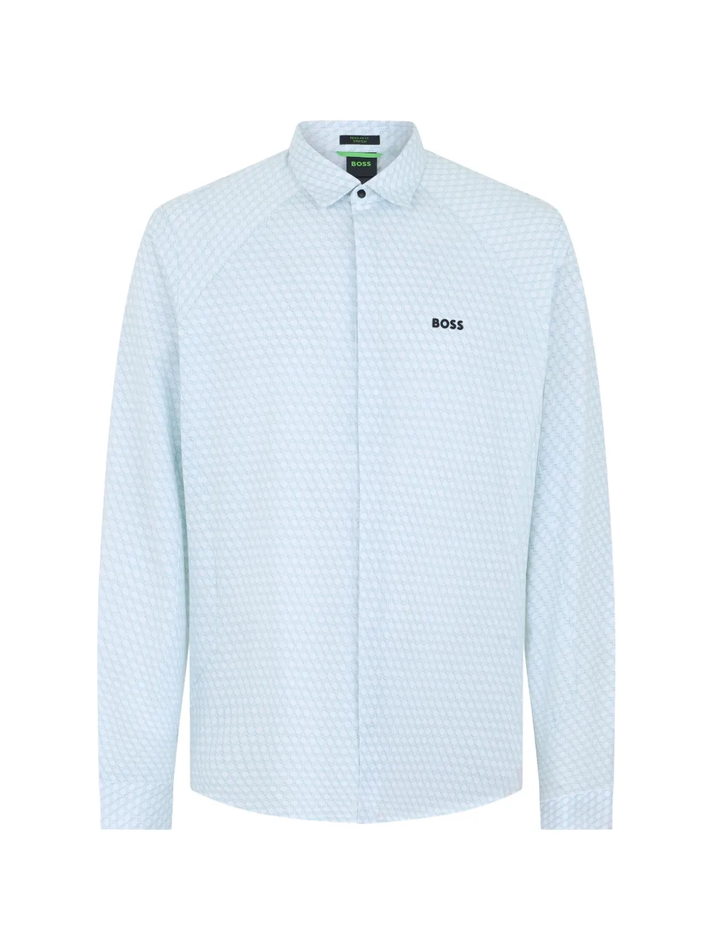 BOSS geometric-print shirt - Blu