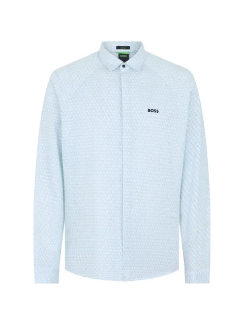 BOSS geometric-print shirt