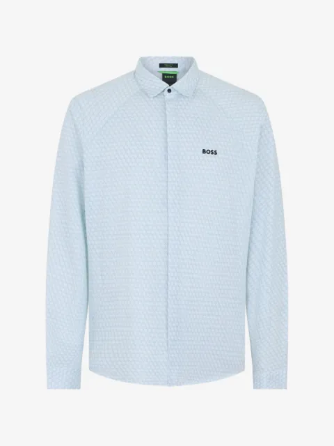 BOSS geometric-print shirt