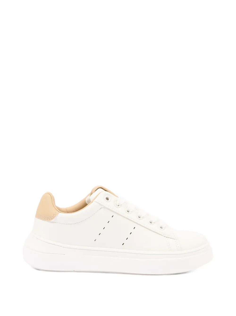 Calvin Klein Kids contrast-heel sneakers Beige