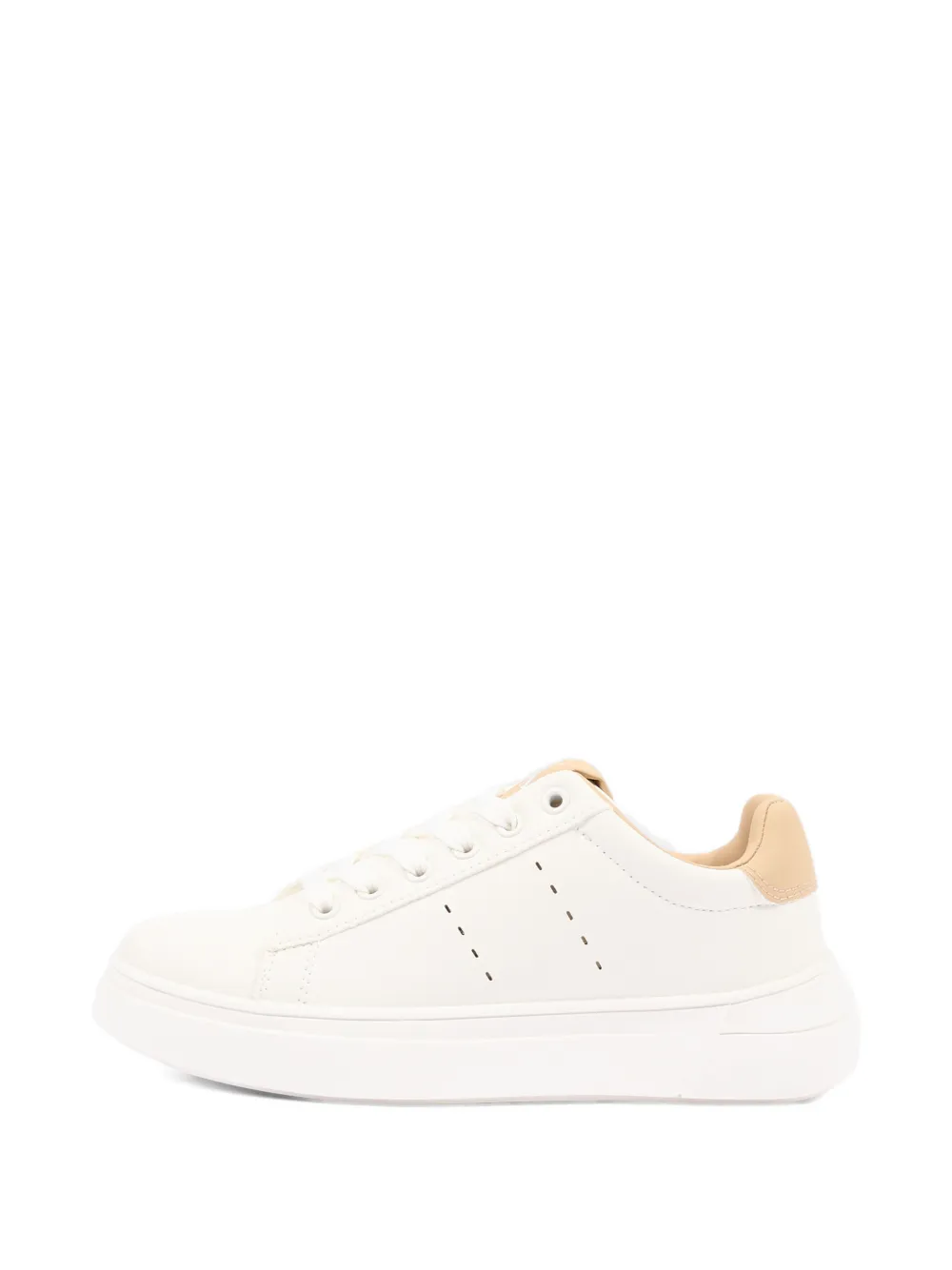 Calvin Klein Kids contrast-heel sneakers Beige