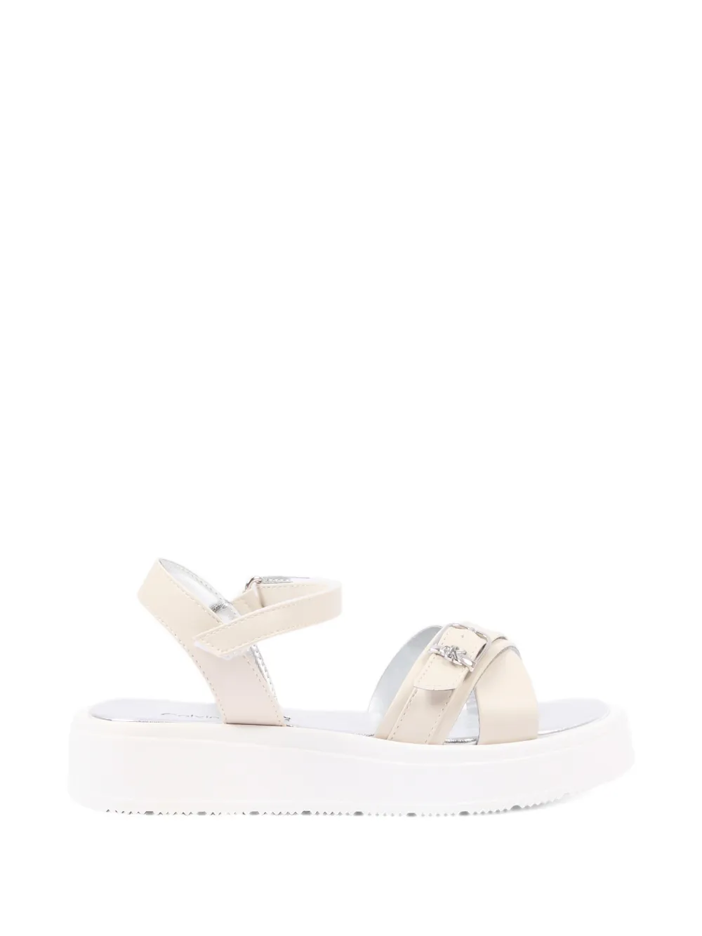 Calvin Klein Kids Sandalen met gesp Beige
