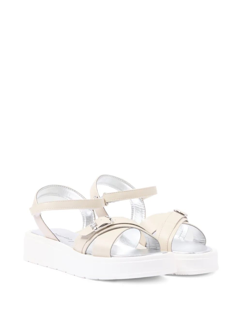 Calvin Klein Kids Sandalen met gesp Beige