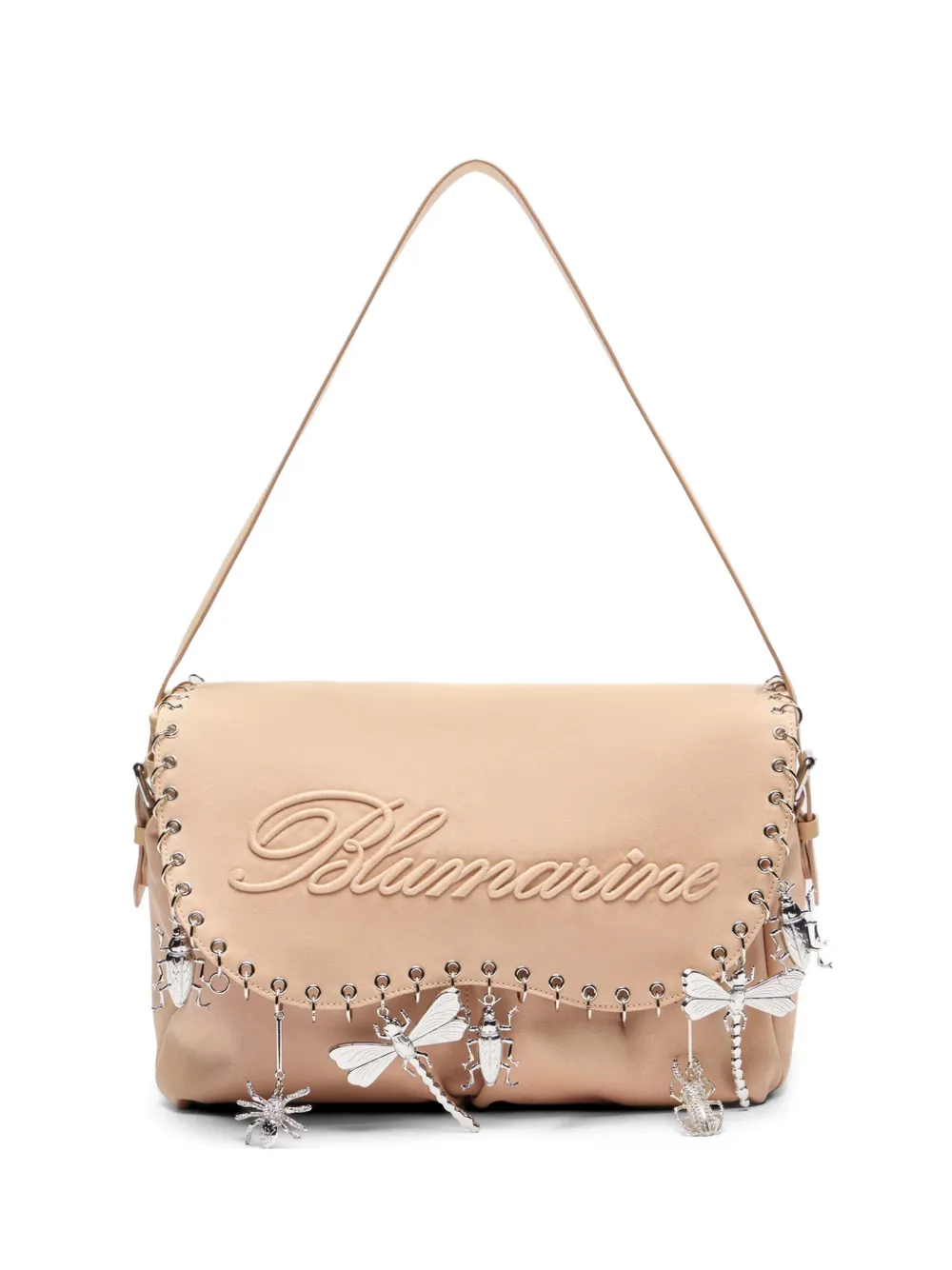 Blumarine Charm Logo Shoulder Bag In Pattern