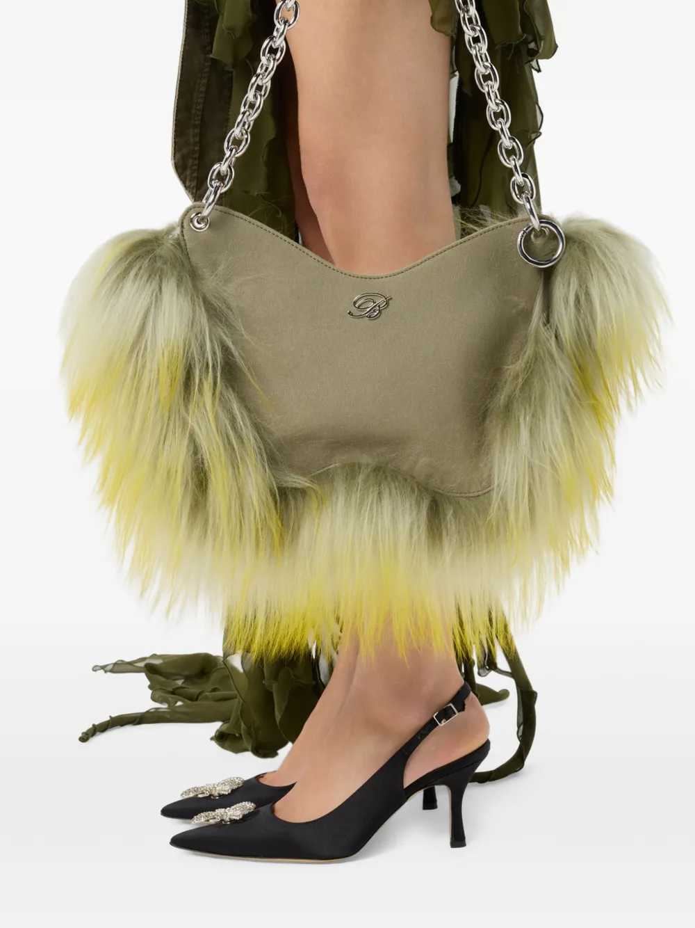 Blumarine Vlindervormige schoudertas Groen