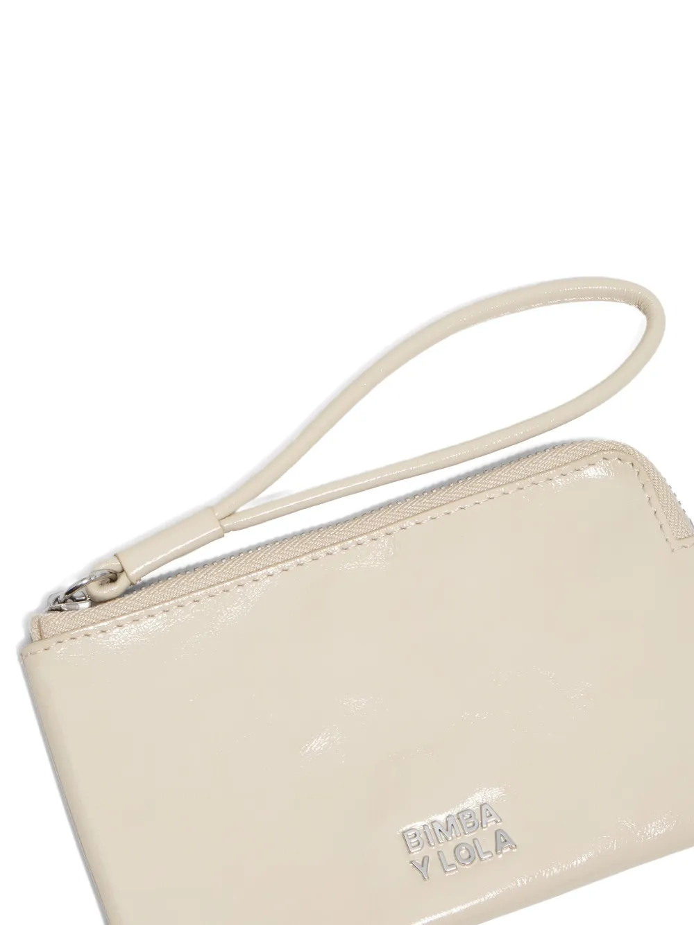 BIMBA Y LOLA Leren portemonnee met rits Beige