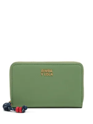★ ビンバイローラ BIMBA Y LOLA 二つ折り財布 グリーン プリント柄 ☆ ビンバイローラ BIMBA Y LOLA 二つ折り財布 グリーン プリント柄