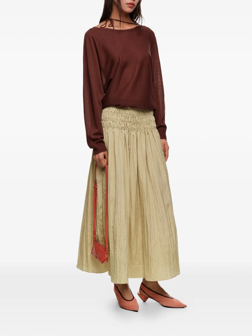  Bimba Y Lola Gonna Midi Con Vita Elasticizzata - Verde 