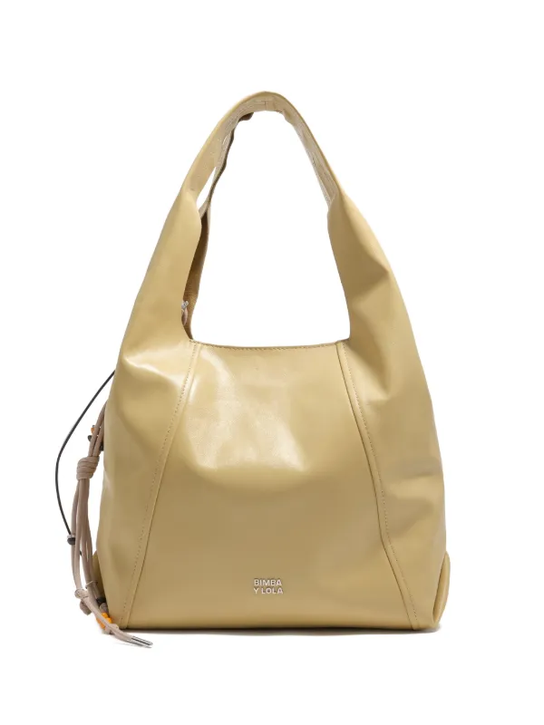 Bimba y Lola Paper ドローストリング レザーショルダーバッグ L 