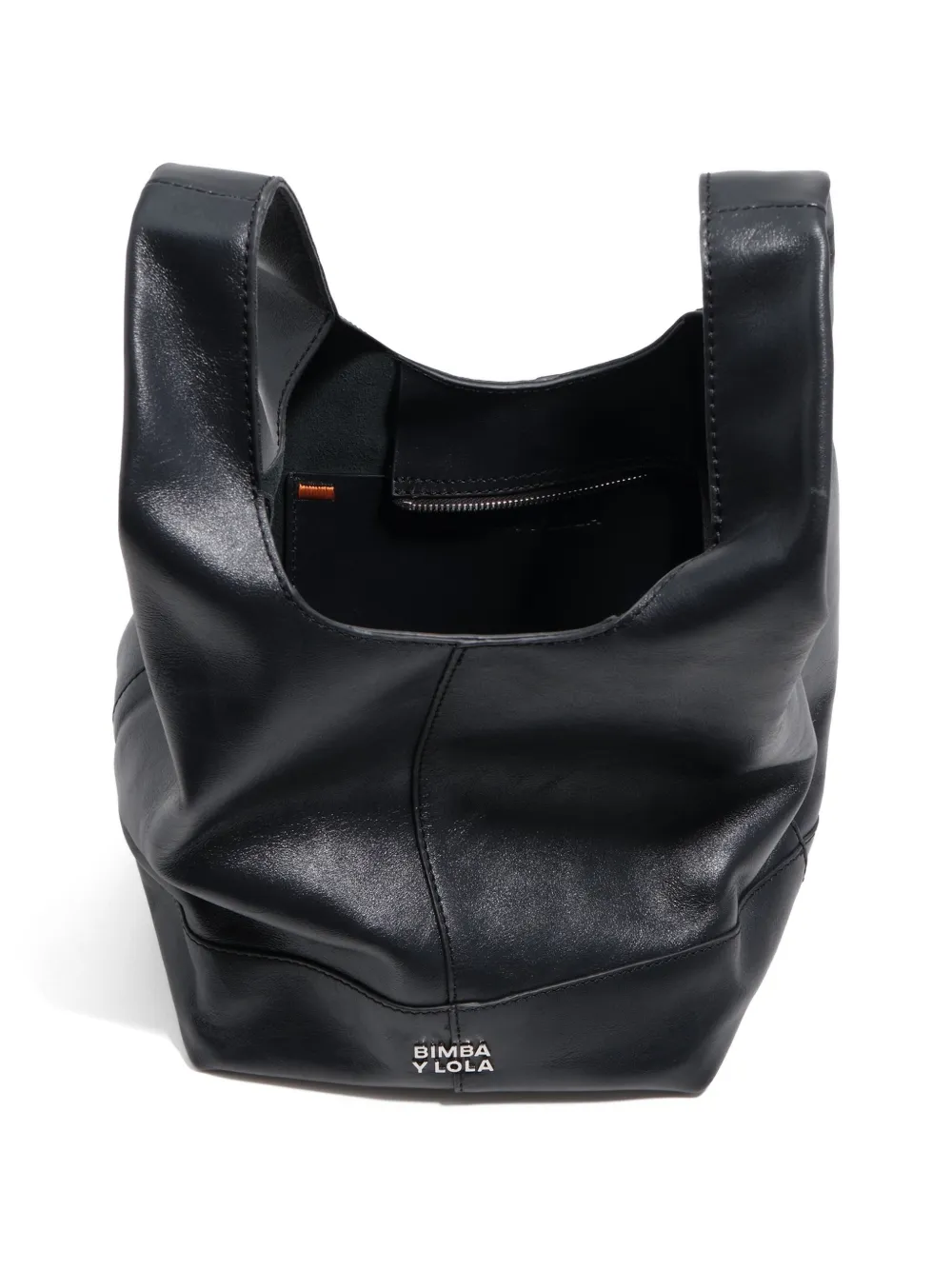 Bimba y Lola Medium Paper leren shopper Zwart