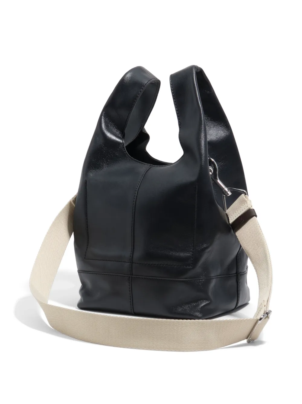 Bimba y Lola Medium Paper leren shopper Zwart