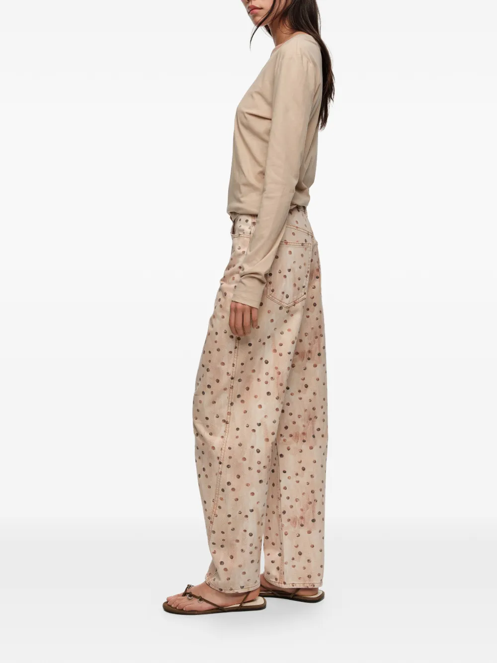 BIMBA Y LOLA Broek met stippen Bruin