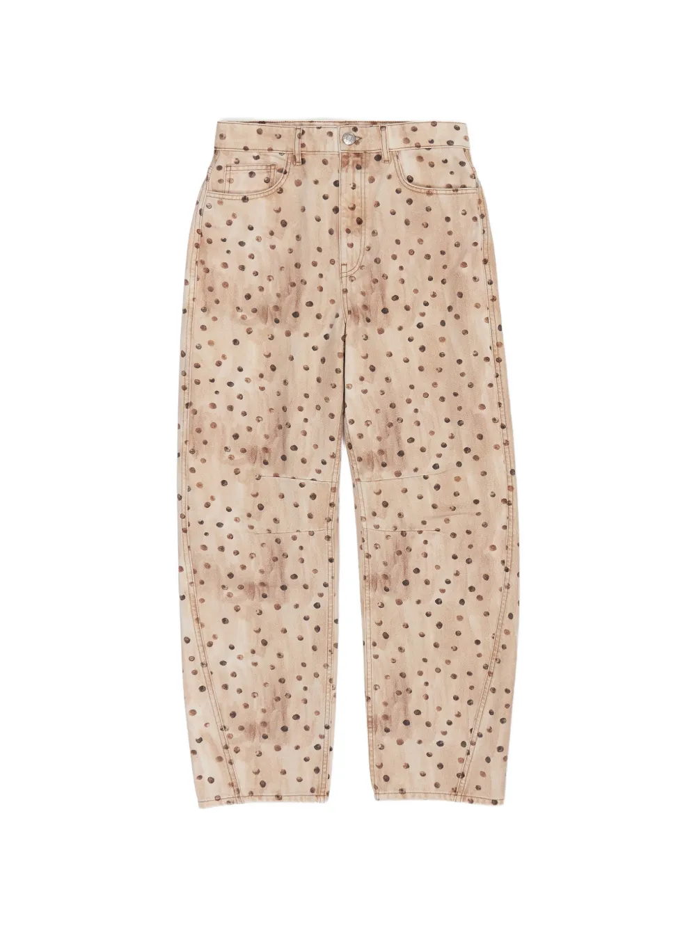 Bimba y Lola Pantaloni a pois - Marrone