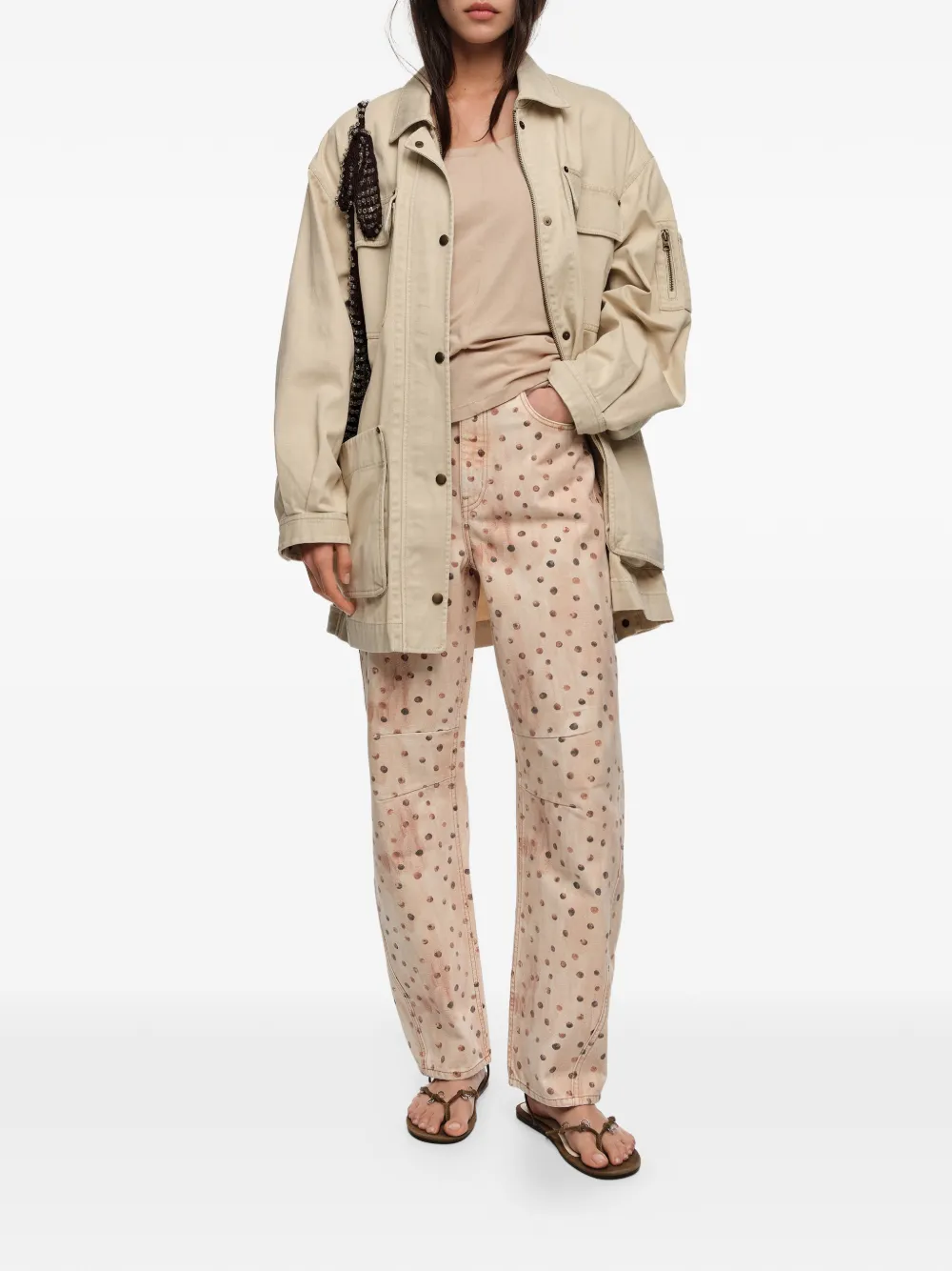  Bimba Y Lola Polka-dot-print Trousers - Brown 