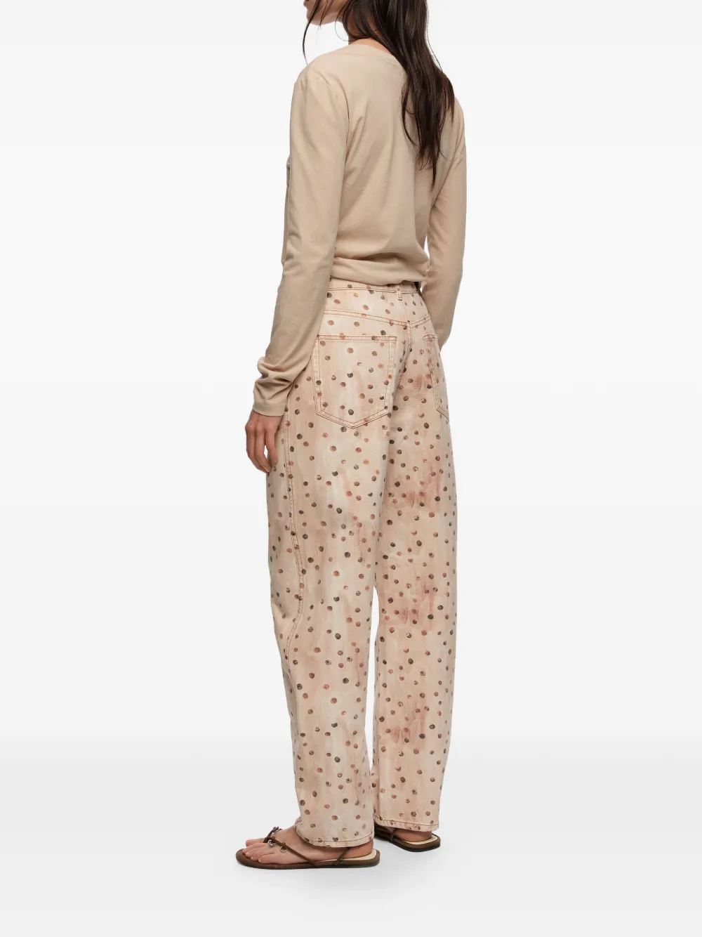 BIMBA Y LOLA Broek met stippen Bruin