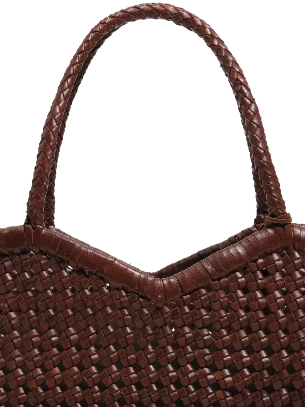  Bimba Y Lola Woven Plaited Leather Tote Bag - Brown 