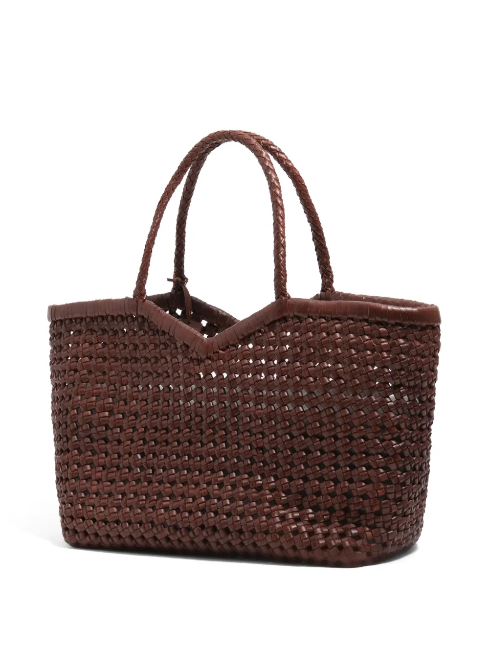  Bimba Y Lola Woven Plaited Leather Tote Bag - Brown 