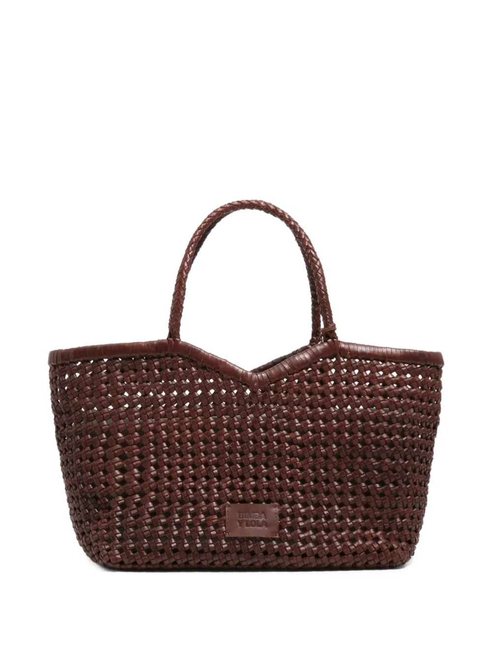 Bimba y Lola Borsa tote intrecciata - Marrone