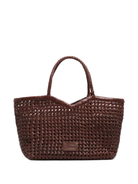 Bimba y Lola vævet tote i flettet læder