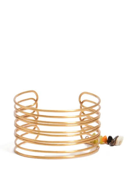 Bimba y Lola layered beaded cuff bracelet