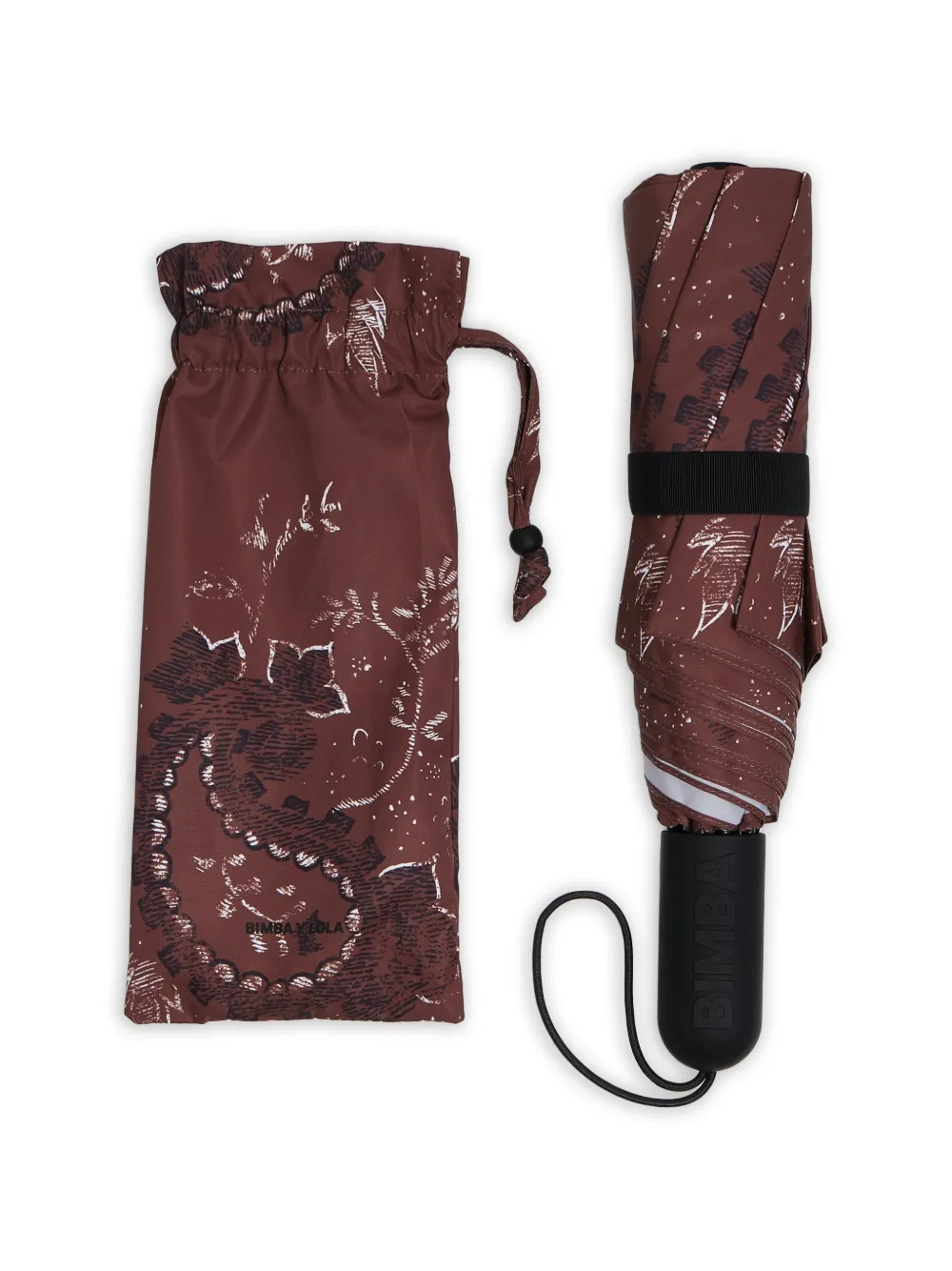 Bimba y Lola Regenschirm mit Paisley-Print - Braun