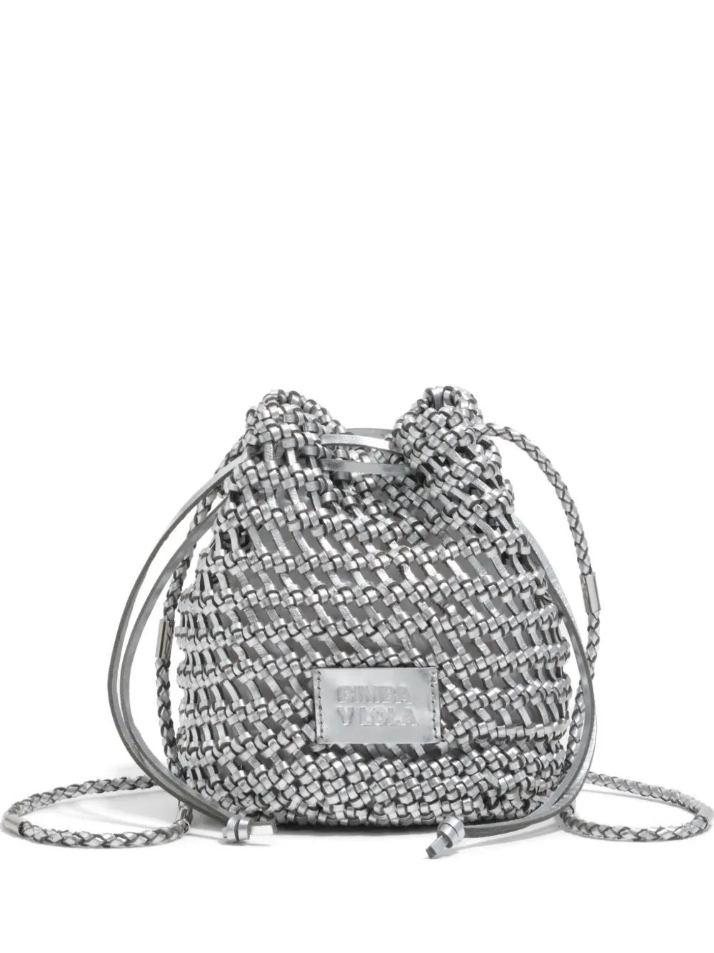 Bimba y Lola Borsa mini con design intrecciato - Argento