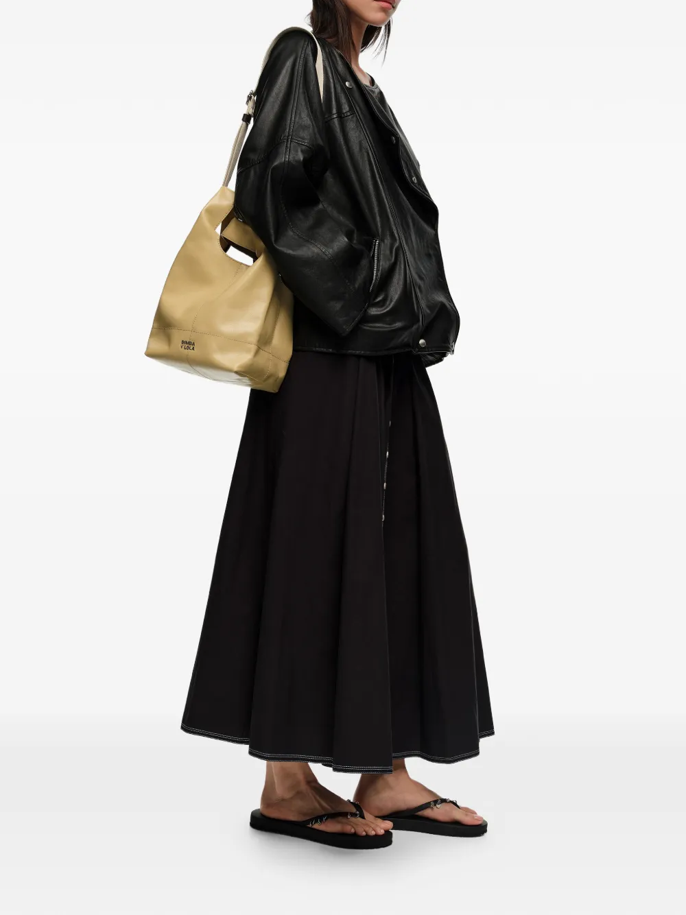  Bimba Y Lola Medium Paper Tote Bag - Neutrals 