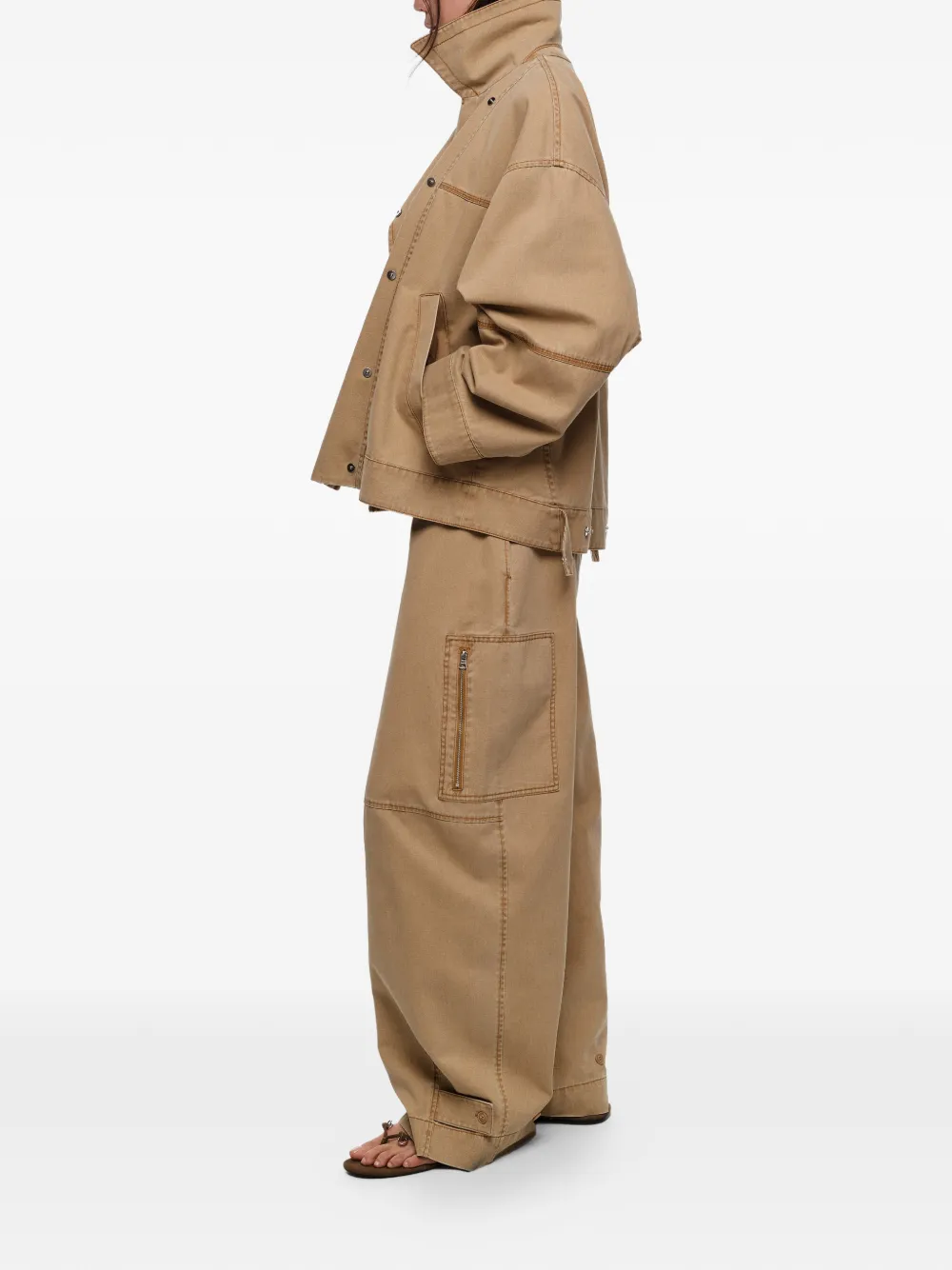  Bimba Y Lola Oversized Buttoned Jacket - Neutrals 
