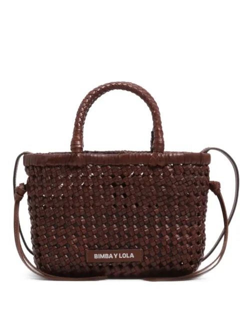 Bimba y Lola woven top-handle mini bag