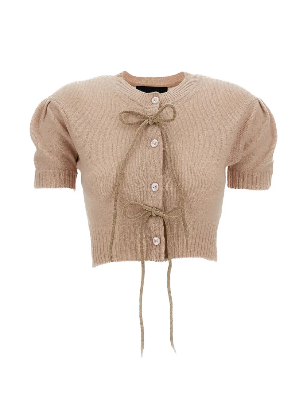 Simone Rocha tie-detail cardigan - Neutrals