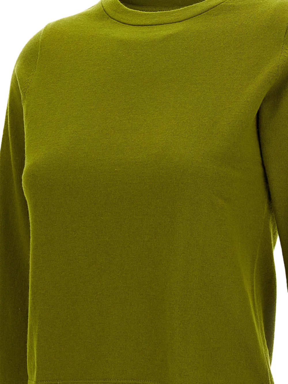 extreme cashmere N°451 Lisa katoenen trui met ronde hals Groen