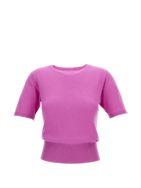 extreme cashmere Noor fine-knit short-sleeve sweater