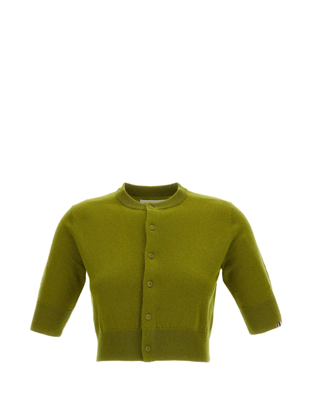 extreme cashmere Super Little cropped cardigan - Verde