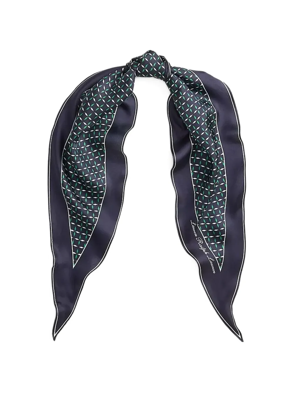 Lauren Ralph Lauren geometric printed scarf - Blu