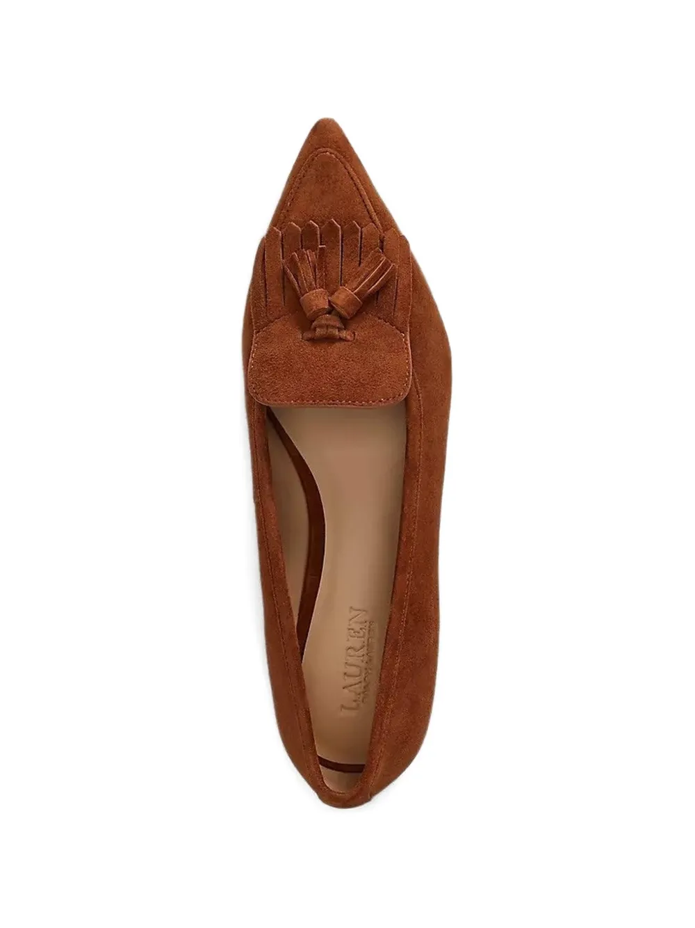 Lauren Ralph Lauren Pumps met kwastje en puntige neus Bruin