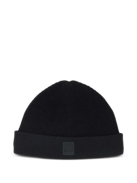 C.P. Company logo-patch cotton beanie 