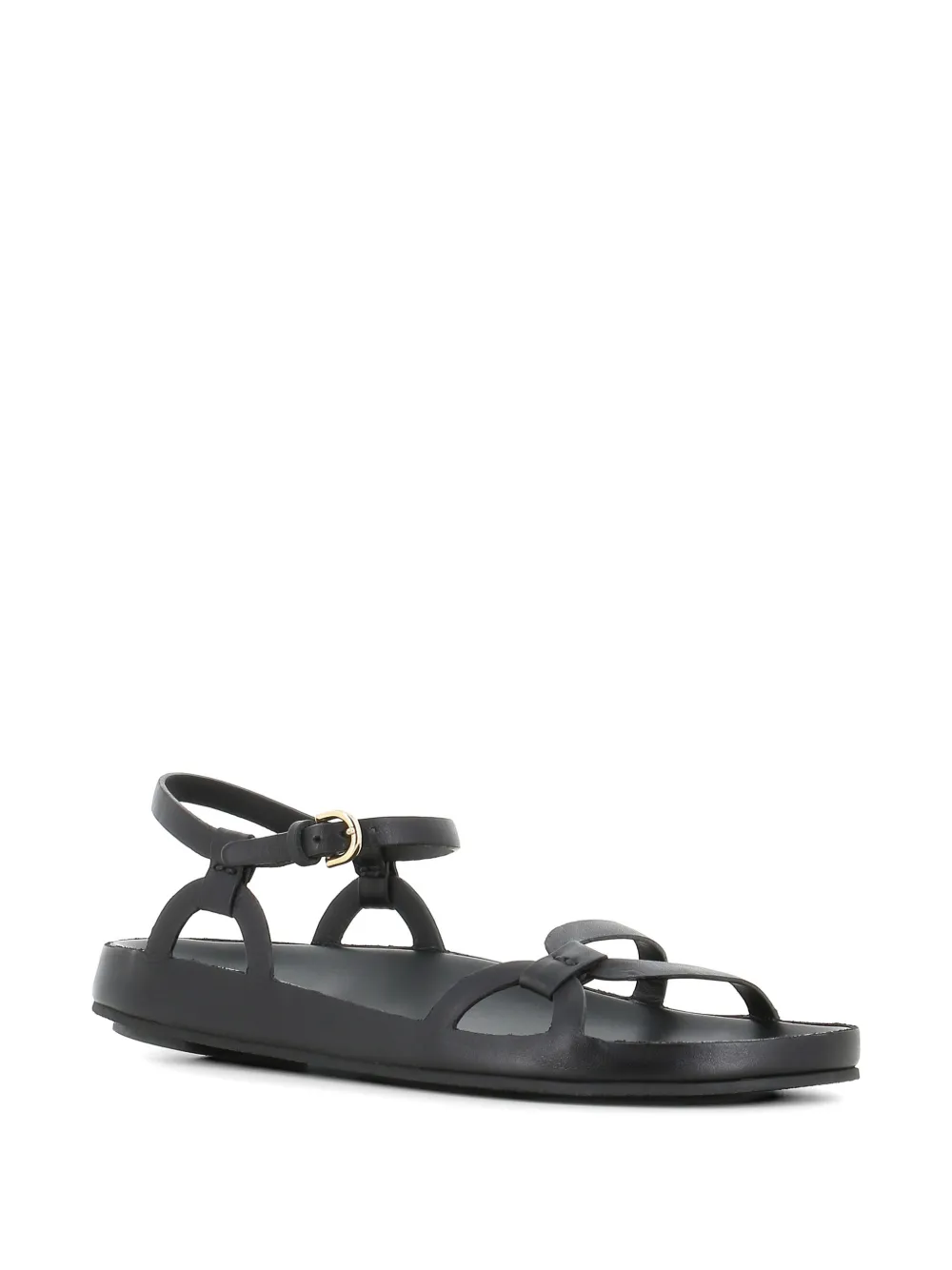 Del Carlo leather sandals Zwart