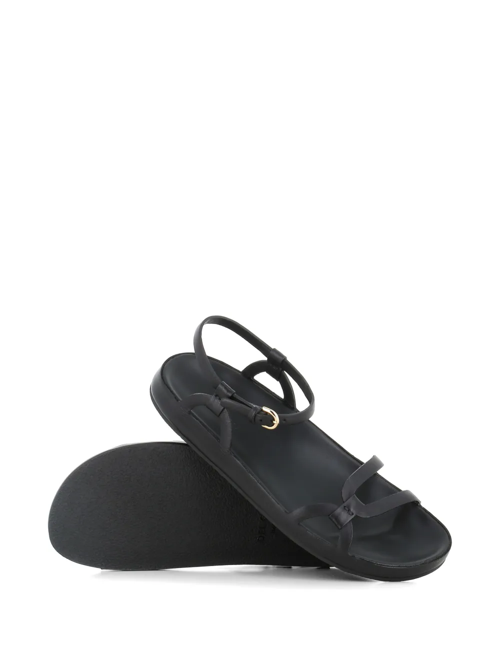 Del Carlo leather sandals Zwart