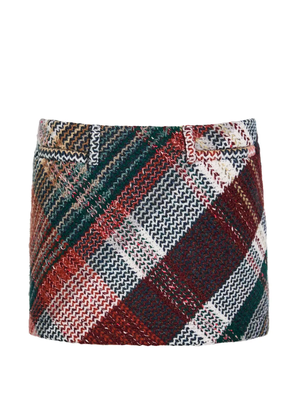 Missoni diagonal checked mini skirt - Rosso