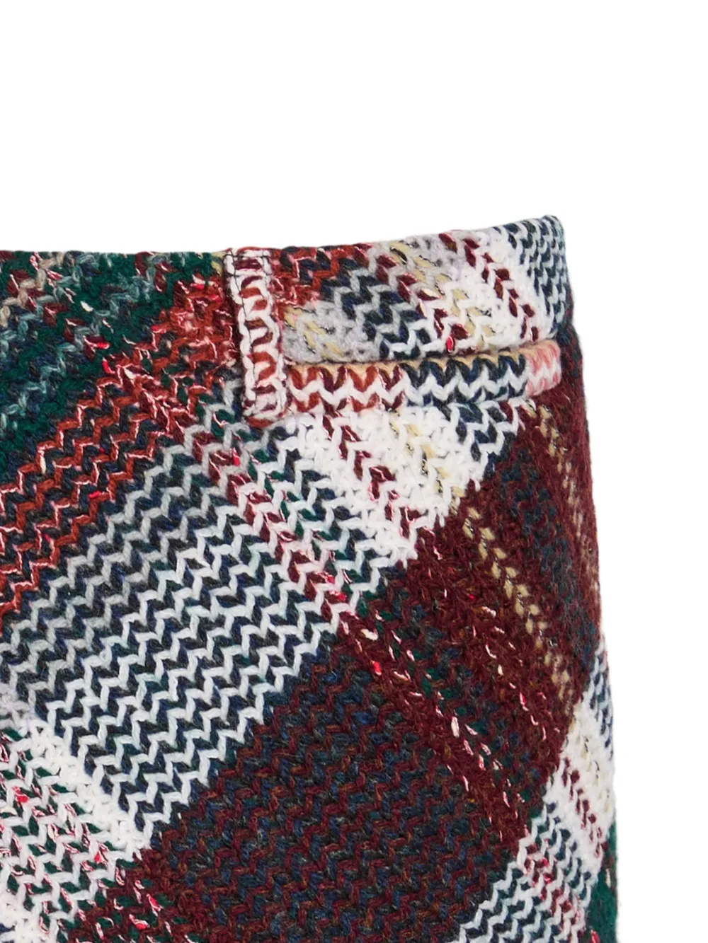  Missoni Diagonal Checked Mini Skirt - Red 