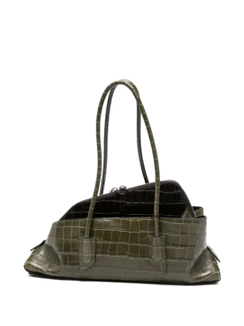 The Attico small La Passeggiata crocodile-effect top-handle shoulder bag