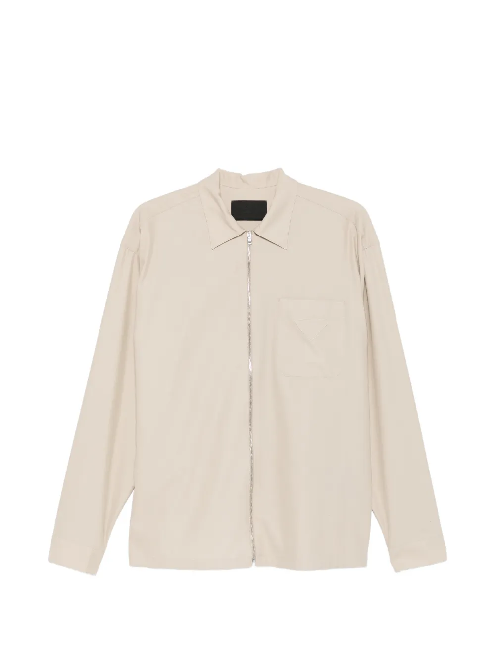 Prada zip chest-pocket overshirt - Toni neutri
