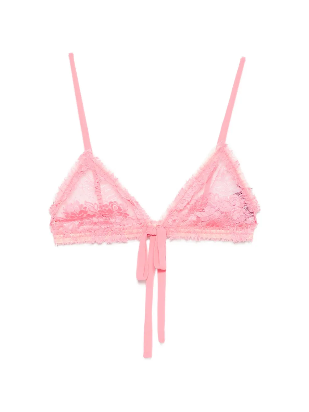 The Attico lace tie bra - Rosa