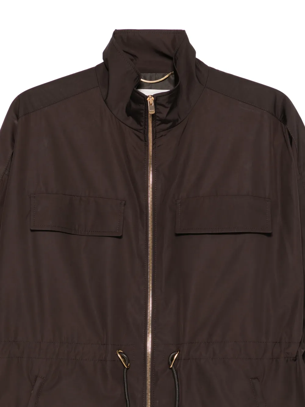  Agnona Pocket Drawstring Jacket - Brown 