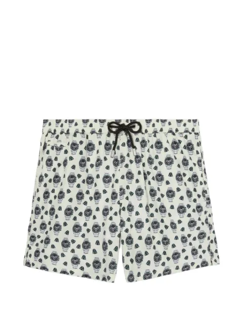 MC2 Saint Barth Lighting Micro swim shorts with watch in the night print