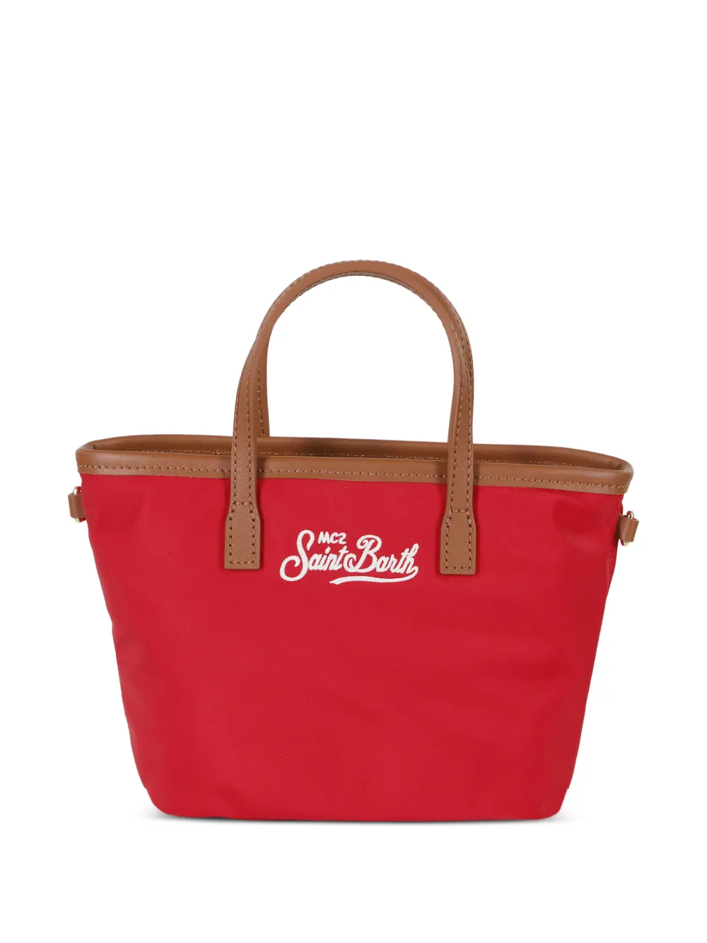 MC2 Saint Barth Mini shopper met geborduurd logo Rood