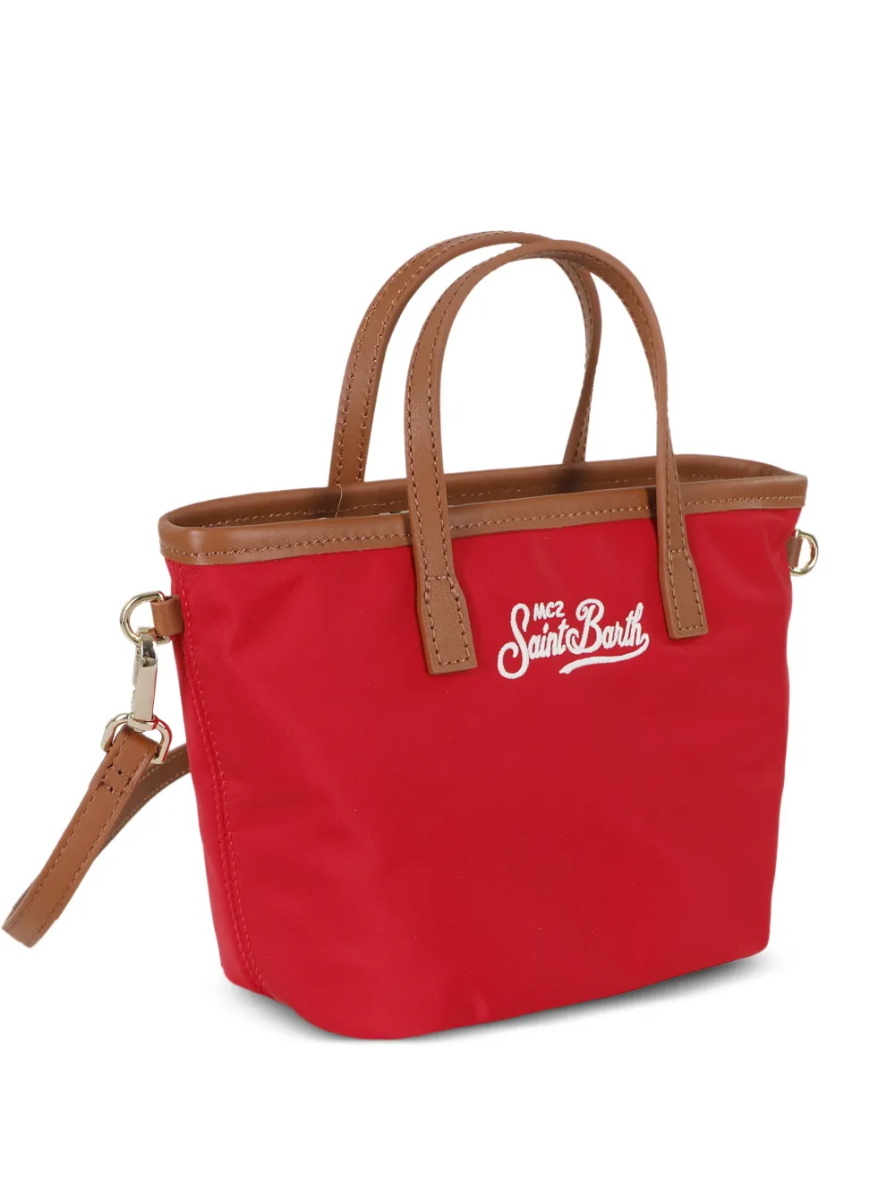 MC2 Saint Barth Mini shopper met geborduurd logo Rood